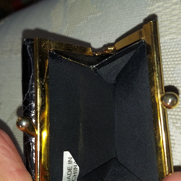 Vintage Amanda Smith Lizard Embossed Leather small wallet change purse - Picture 4 of 12